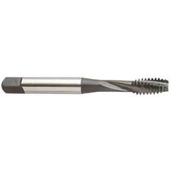 Spiral Flute Tap: #10-32 UNF, 3 Flutes, Modified Bottoming, 2B Class of Fit, Powdered Metal, Hardslick Coated