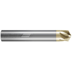 Chamfer Mill: 1/8" Dia, 1/8" Shank Dia, 120.00 deg, 5 Flute, Solid Carbide, Single End