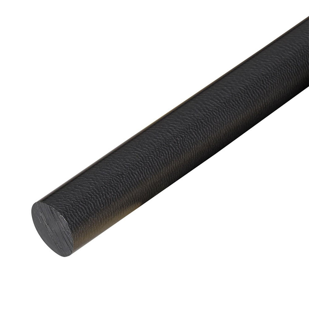 Plastic Rod: 12" Long, 3" Dia, Black, Opaque, 5000 - 1000 psi Tensile Strength