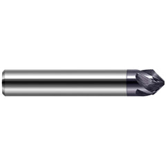 Chamfer Mill: 1/2" Dia, 1/2" Shank Dia, 5 Flute, Solid Carbide, Single End