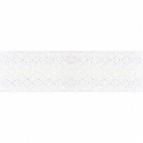 Wet Mop Pad: Hook & Loop, Medium, White Mop, Polyester