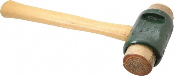 Non-Marring Hammer: 4 lb, 2" Face Dia, Rawhide Head