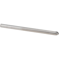 Chamfer Mill: 1/4" Dia, 1/4" Shank Dia, 45 deg, 3 Flute, Solid Carbide, Single End