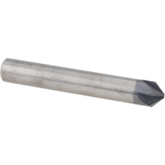 Chamfer Mill: 3/8" Dia, 3/8" Shank Dia, 45 deg, 4 Flute, Solid Carbide, Single End