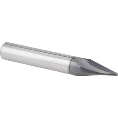 Chamfer Mill: 3/8" Dia, 3/8" Shank Dia, 15 deg, 3 Flute, Solid Carbide, Single End