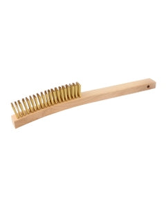 1 1/8″ × 1 1/8″ × 13 3/4″, Brass Bristle, Shoe Handle Hand Scratch Brushes