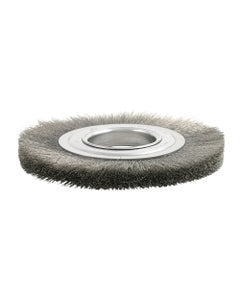 3″ Diameter × 3/8″ Width, Carbon Steel, 0.0104″ Crimped Bristle, Wheel Brush