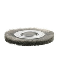 3″ Diameter × 3/8″ Width, Carbon Steel, 0.0104″ Crimped Bristle, Wheel Brush