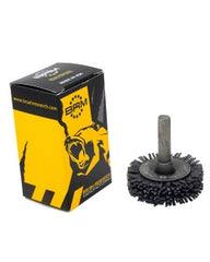 1 1/2″ Diameter × 0.437″ Width, 80 Grit, Silicon Carbide, 0.040″ Crimped Bristle, Wheel Brush