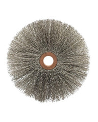 3″ Diameter × 5/8″ Width, Carbon Steel, 0.0118″ Crimped Bristle, Wheel Brush