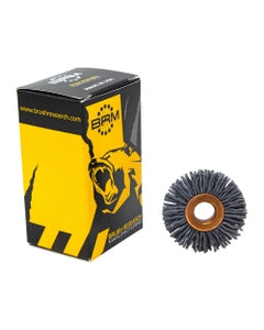 1 1/4″ Diameter × 0.312″ Width, 120 Grit, Silicon Carbide, 0.040″ Crimped Bristle, Wheel Brush