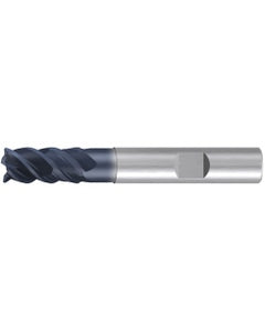 ‎Corner Radius End Mill; 5/16″ Dia. × 3/4″ LOC × 3/8″ Shank Dia. × 2-3/4″ OAL ; 4 FL ; Carbide ; AlTiN