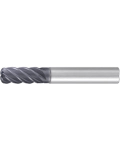 ‎Corner Radius End Mill; 3/4″ Dia. × 1-1/2″ LOC × 3/4″ Shank Dia. × 4″ OAL ; 5 FL ; Carbide ; AlCr ; 0.015″ R
