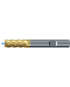 ‎Square End Mill; 3/4″ Dia. × 1-1/2″ LOC × 3/4″ Shank Dia. × 4-1/4″ OAL ; 5 FL ; Carbide ; TiAlN+TiN ; Series 2577TZ