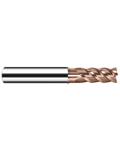 ‎1/2″ Cutting Dia. × 1/2″ Shank Dia. × 1″ LOC × 3-1/4″ OAL, 4 Flute, Carbide, Duro-Si, Square Endmill, HX-NVS