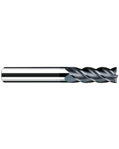 ‎1/2″ Cutting Dia. × 1/2″ Shank Dia. × 1-1/4″ LOC × 3-1/4″ OAL, 4 Flute, Carbide, Polychrom, Square Endmill, Favora