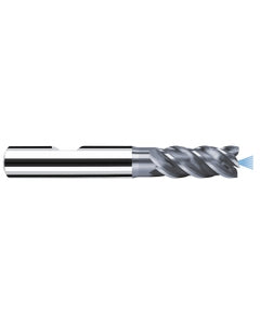 ‎1/2″ Cutting Dia. × 1/2″ Shank Dia. × 1″ LOC × 3-1/4″ OAL, 4 Flute, Carbide, Polychrom, Square Endmill, MB-NVDS