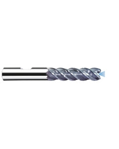 ‎1/2″ Cutting Dia. × 1/2″ Shank Dia. × 1-1/2″ LOC × 3-3/4″ OAL, 4 Flute, Carbide, Polychrom, Square Endmill, MB-NVDS
