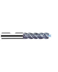 ‎1/2″ Cutting Dia. × 1/2″ Shank Dia. × 1-1/2″ LOC × 3-3/4″ OAL, 4 Flute, Carbide, Polychrom, Square Endmill, MB-NVDS