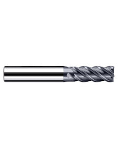 ‎1/2″ Cutting Dia. × 1/2″ Shank Dia. × 1″ LOC × 3-1/4″ OAL, 4 Flute, Carbide, Polychrom, Square Endmill, E-Cut