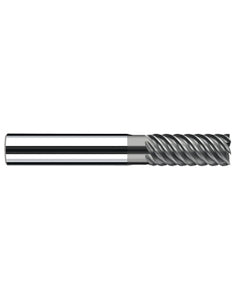 ‎1/4″ Cutting Dia. × 1/4″ Shank Dia. × 5/8″ LOC × 2-1/4″ OAL, 6 Flute, Carbide, Polychrom, Square Endmill, E-Cut