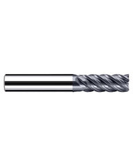 ‎1/2″ Cutting Dia. × 1/2″ Shank Dia. × 1″ LOC × 3-1/4″ OAL, 5 Flute, Carbide, Polychrom, Square Endmill, E-Cut