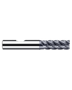 ‎1/2″ Cutting Dia. × 1/2″ Shank Dia. × 1″ LOC × 3-1/4″ OAL, 5 Flute, Carbide, Polychrom, Square Endmill, E-Cut