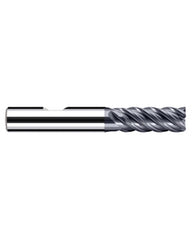 ‎1/2″ Cutting Dia. × 1/2″ Shank Dia. × 1″ LOC × 3-1/4″ OAL, 5 Flute, Carbide, Polychrom, Square Endmill, E-Cut