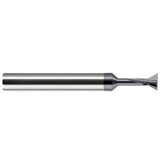 ‎Keyseat Cutter, 3/8″ Dia. × 3/8″ Shank Dia. × 0.105″ CW × 2-1/2″ OAL, 3 Teeth, 90 Degrees, Carbide, Round Shank, AlTiN, Specialty Profiles