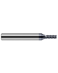 ‎9/64″ Cutting Dia. × 1/4″ Shank Size × 0.22″ LOC × 2-1/2″ OAL, 5 Flute, Carbide, AlTiN Nano, 0.005″ Corner Radius End Mill