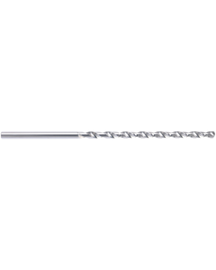 2.7 mm Dia. × 3 mm Shank Dia. × 90 mm OAL × 46 mm LCF, 140 Degrees, 15xD, 2 Flute, Uncoated - Solid Carbide Drills
