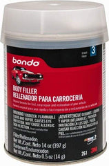 3M - Body Filler - 14 oz Body Filler, 1/2 oz Hardener - Industrial Tool & Supply