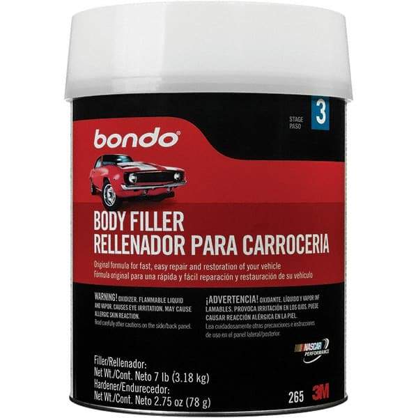 3M - Body Filler - 7 Lb Body Filler, 2-3/4 oz Cream Hardener - Industrial Tool & Supply