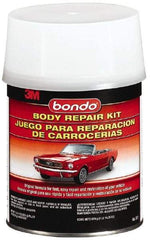 3M - 4 Piece Body Repair Kit - 32 oz Body Filler, .75 oz Cream Hardener, Metal Body Patch, Spreader - Industrial Tool & Supply