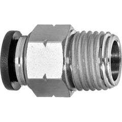 Value Collection - 8mm OD, NPT Male, Nylon Push-to-Connect Male Connector - 150 Max psi, Black - Industrial Tool & Supply