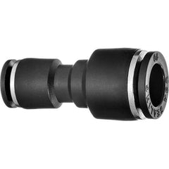 Value Collection - 12 x 8mm OD, Nylon Push-to-Connect Union - 150 Max psi, Black - Industrial Tool & Supply