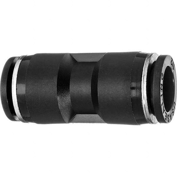 Value Collection - 12mm OD, Nylon Push-to-Connect Union - 150 Max psi, Black - Industrial Tool & Supply