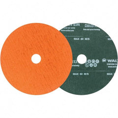WALTER Surface Technologies - 6" Diam 7/8" Hole 80 Grit Fiber Disc - Ceramic - Industrial Tool & Supply