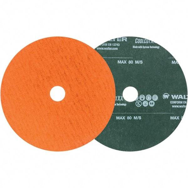 WALTER Surface Technologies - 6" Diam 7/8" Hole 24 Grit Fiber Disc - Ceramic - Industrial Tool & Supply
