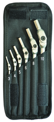 6 Piece - 3 - 10mm -Chrome HexPro Pivot Head Hex Wrench Set - Industrial Tool & Supply