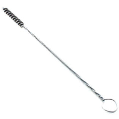 Brush Research Mfg. - 1/4" Diam Helical Steel Tube Brush - Single Spiral, 0.006" Filament Diam, 2" Brush Length, 10" OAL, 0.14" Diam Galvanized Steel Shank - Industrial Tool & Supply