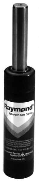 Associated Spring Raymond - 19mm Diam, 80mm Max Stroke, Yellow Nitrogen Gas Spring Cylinder - 123mm Body Length, 205mm OAL, 270 Lb Full Stroke Spring Force, 2,600 psi Initial Charge - Industrial Tool & Supply