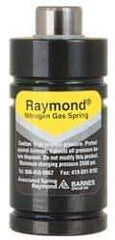 Associated Spring Raymond - 25mm Diam, 7mm Max Stroke, Yellow Nitrogen Gas Spring Cylinder - 47mm Body Length, 56mm OAL, 689 Lb Full Stroke Spring Force, 2,600 psi Initial Charge - Industrial Tool & Supply