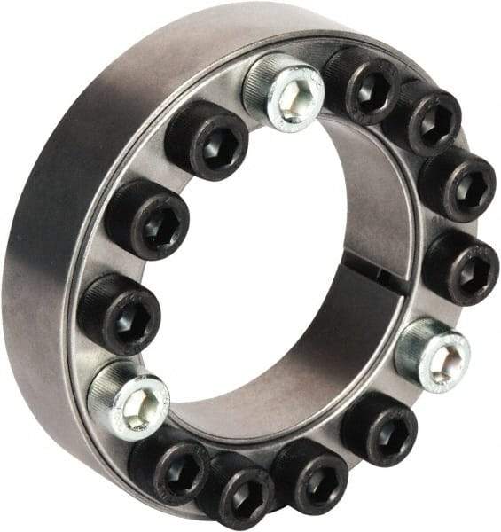 Climax Metal Products - M8 Thread, 2-9/16" Bore Diam, 3.737" OD, Shaft Locking Device - 16 Screws, 26,275 Lb Axial Load, 3.737" OAW, 0.787" Thrust Ring Width, 2,805 Ft/Lb Max Torque - Industrial Tool & Supply
