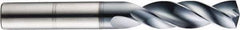 SGS - 5.7mm 145° Spiral Flute Solid Carbide Screw Machine Drill Bit - AlTiN Finish, Right Hand Cut, 28mm Flute Length, 66mm OAL, Standard Point, Straight Shank - Industrial Tool & Supply