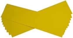 Made in USA - 10 Piece, 5" Wide x 20" Long Plastic Shim Stock Sheet - Yellow, ±10% Tolerance - Industrial Tool & Supply