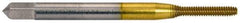 Balax - M2.6x0.45 Metric Coarse D6 Thread Limit Bottoming Thread Forming Tap - High Speed Steel, TiN Finish, 1-13/16" OAL, Right Hand Thread, Series BXMB - Exact Industrial Supply
