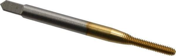 Balax - #2-56 UNC H4 Thread Limit Bottoming Thread Forming Tap - High Speed Steel, TiN Finish, 1-3/4" OAL, 7/16" Thread Length, Right Hand Thread, Series BXB - Exact Industrial Supply
