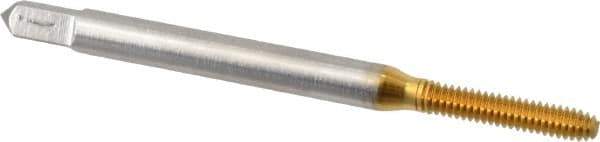 Balax - #3-48 UNC H2 Thread Limit Bottoming Thread Forming Tap - High Speed Steel, TiN Finish, 1-13/16" OAL, 1/2" Thread Length, Right Hand Thread, Series BXB - Exact Industrial Supply