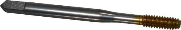 Balax - #8-32 UNC H5 Thread Limit Bottoming Thread Forming Tap - High Speed Steel, TiN Finish, 2-1/8" OAL, 3/4" Thread Length, Right Hand Thread, Series BXB - Exact Industrial Supply